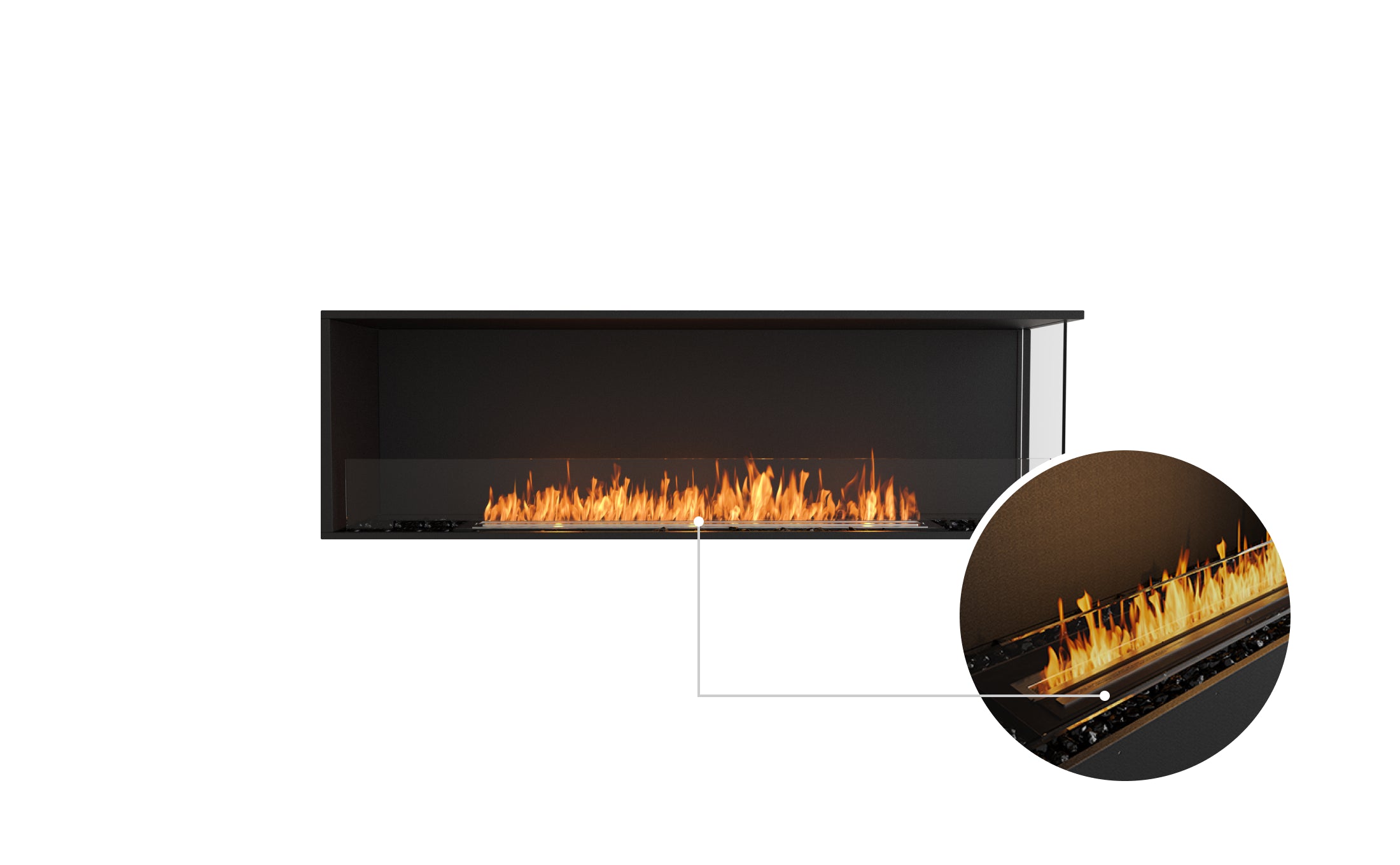 EcoSmart Fire Flex 68RC Right Corner Fireplace Insert