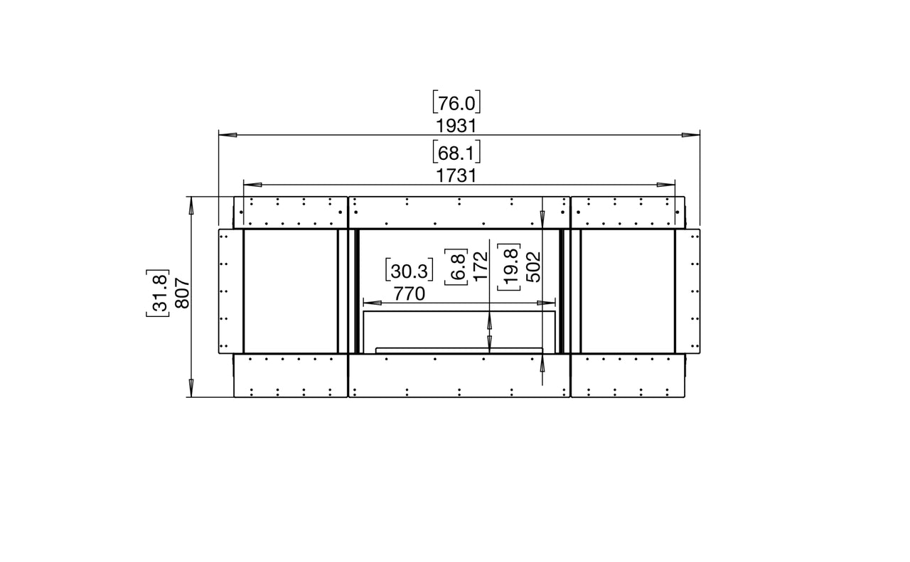 Flex 68SS.BX2 Single Sided Fireplace Insert