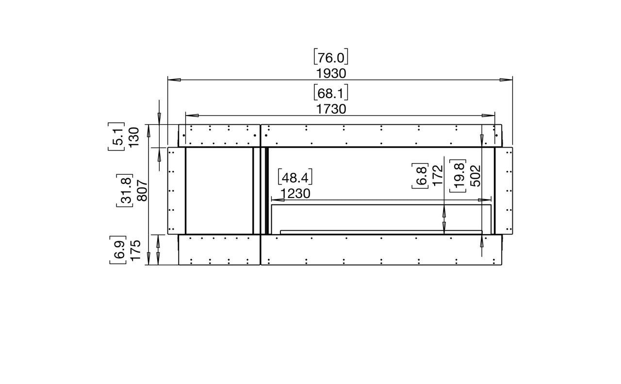 Flex 68SS.BXL Single Sided Fireplace Insert