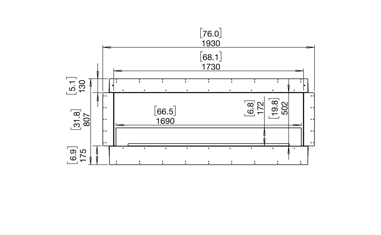 Flex 68SS Single Sided Fireplace Insert