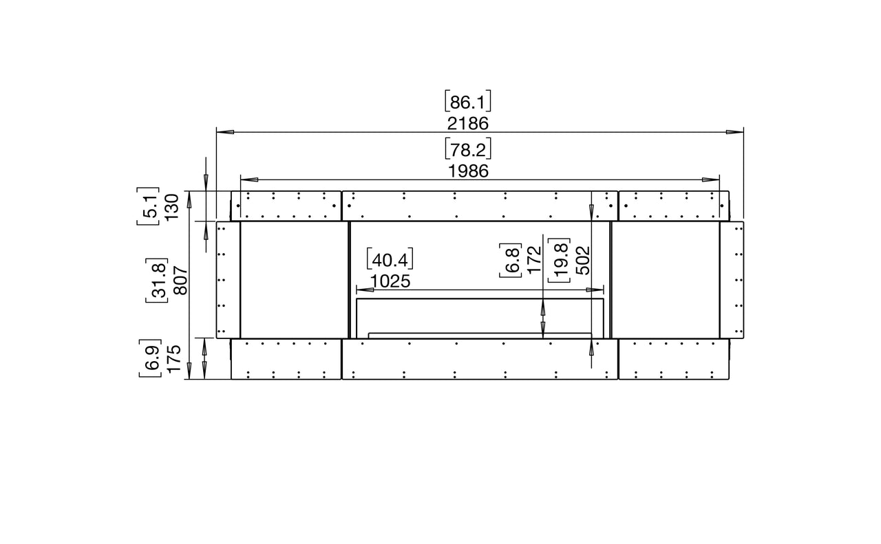 Flex 78DB.BX2 Double Sided Fireplace Insert