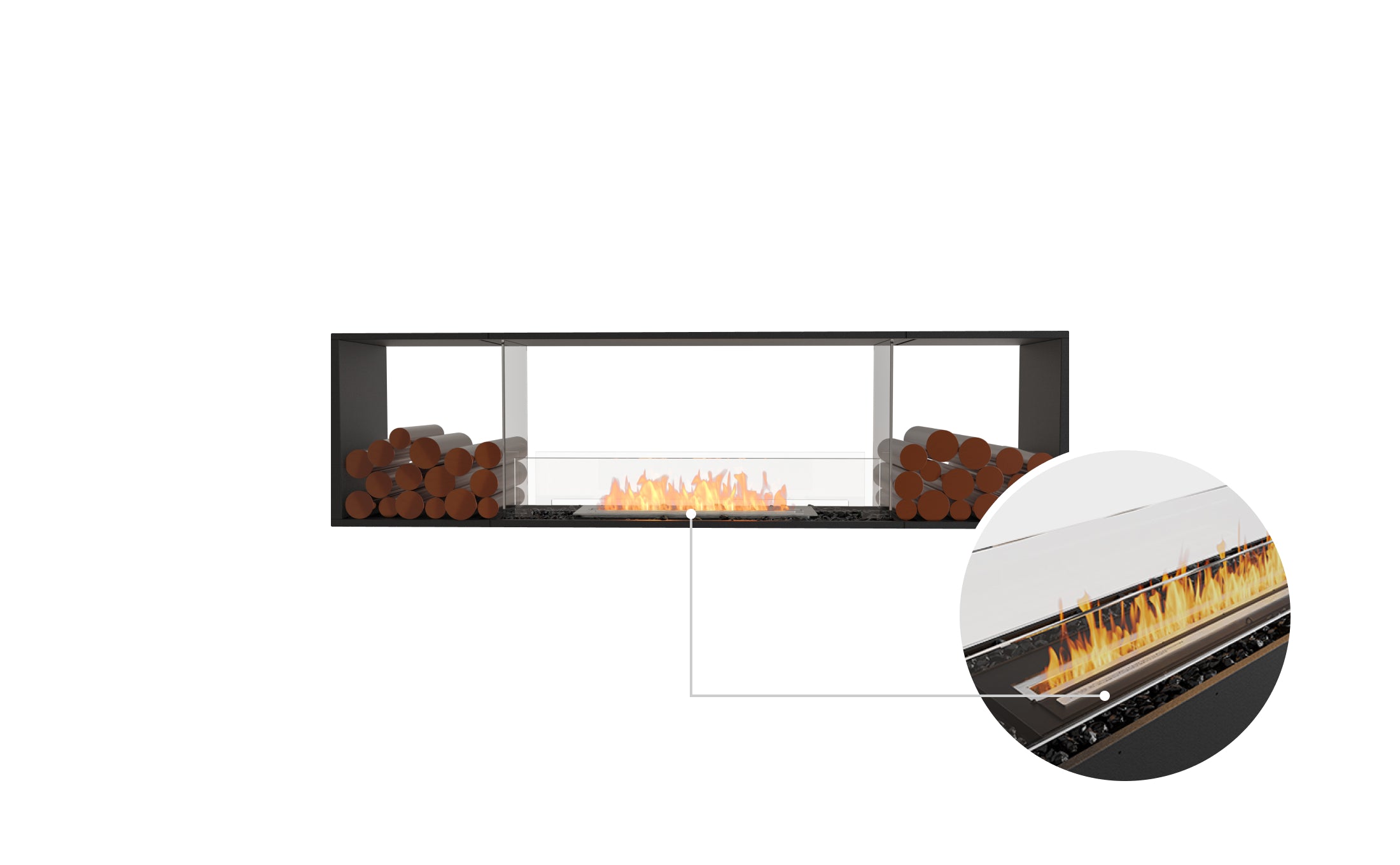 EcoSmart Fire Flex 78DB.BX2 Double Sided Fireplace Insert