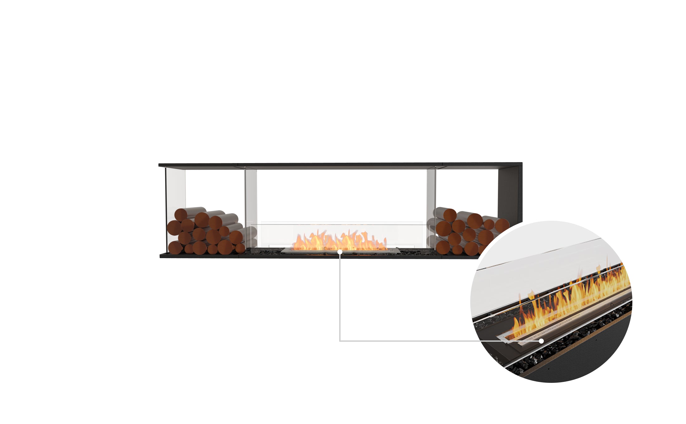 EcoSmart Fire Flex 78PN.BX2 Peninsula Fireplace Insert