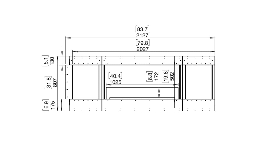 EcoSmart Fire Flex 78RC.BX2 Right Corner Fireplace Insert