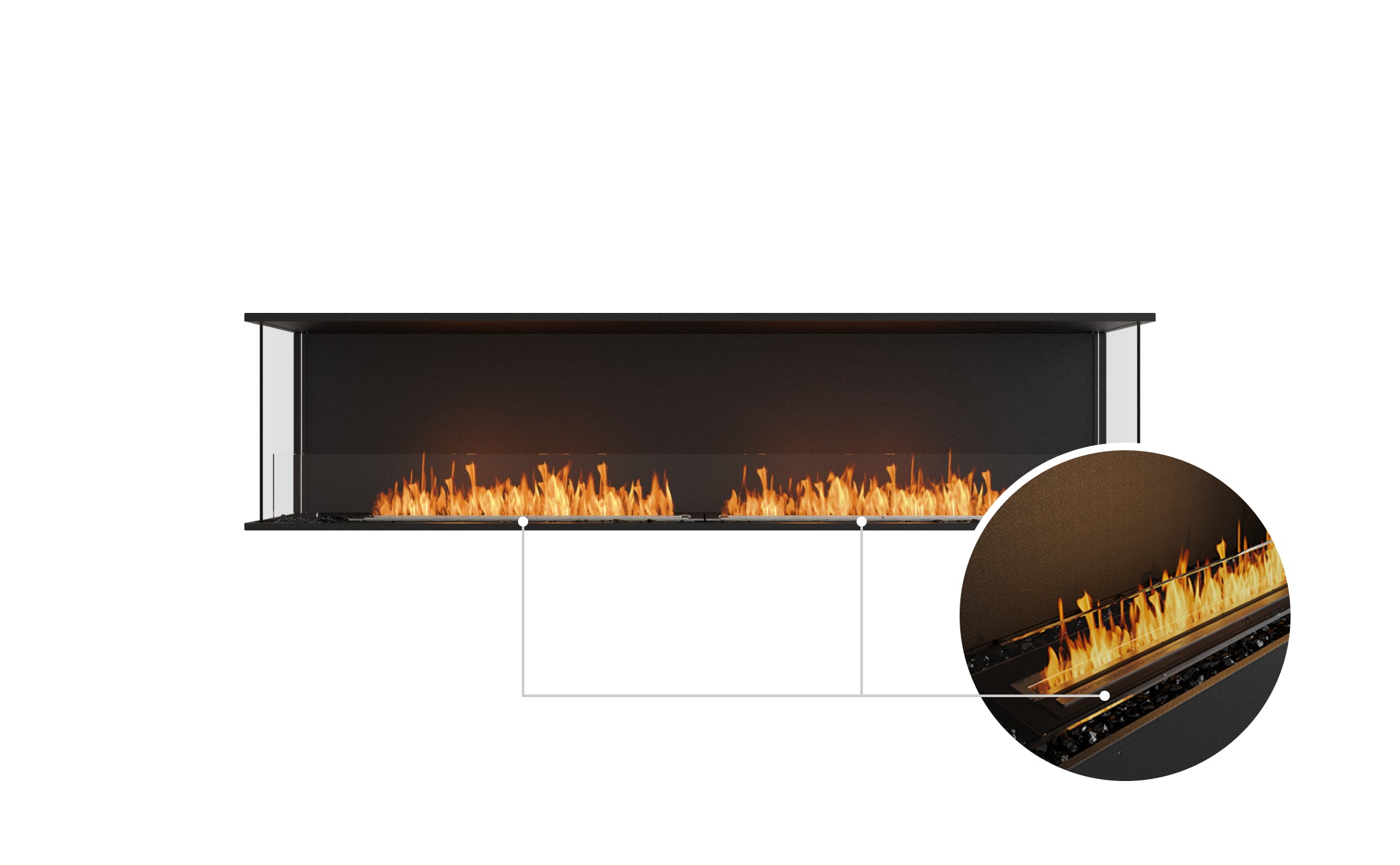 EcoSmart Fire Flex 86BY Bay Fireplace Insert