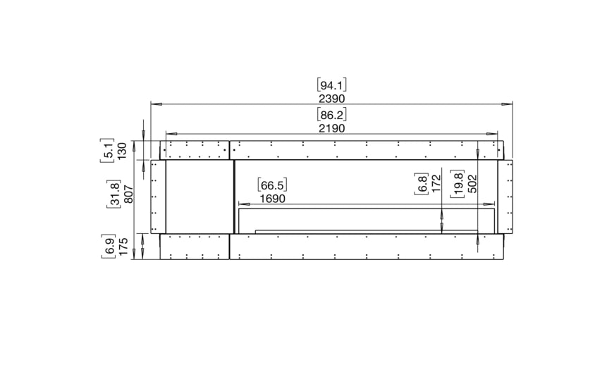 EcoSmart Fire Flex 86DB.BX1 Double Sided Fireplace Insert