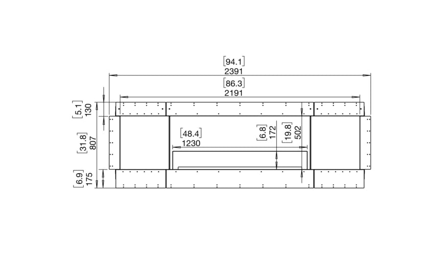 EcoSmart Fire Flex 86DB.BX2 Double Sided Fireplace Insert