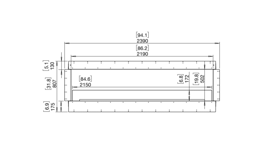 EcoSmart Fire Flex 86DB Double Sided Fireplace Insert
