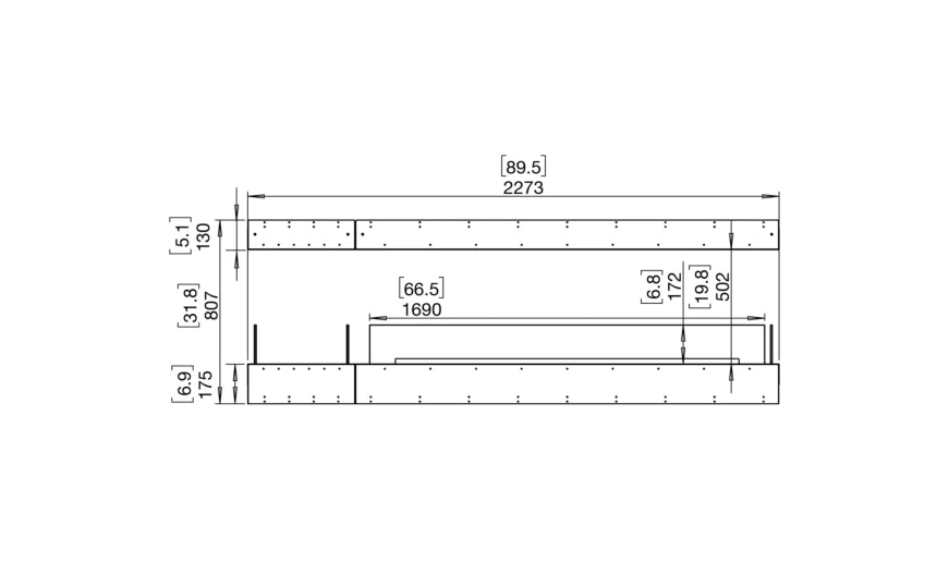 Flex 86IL.BX1 Island Fireplace Insert