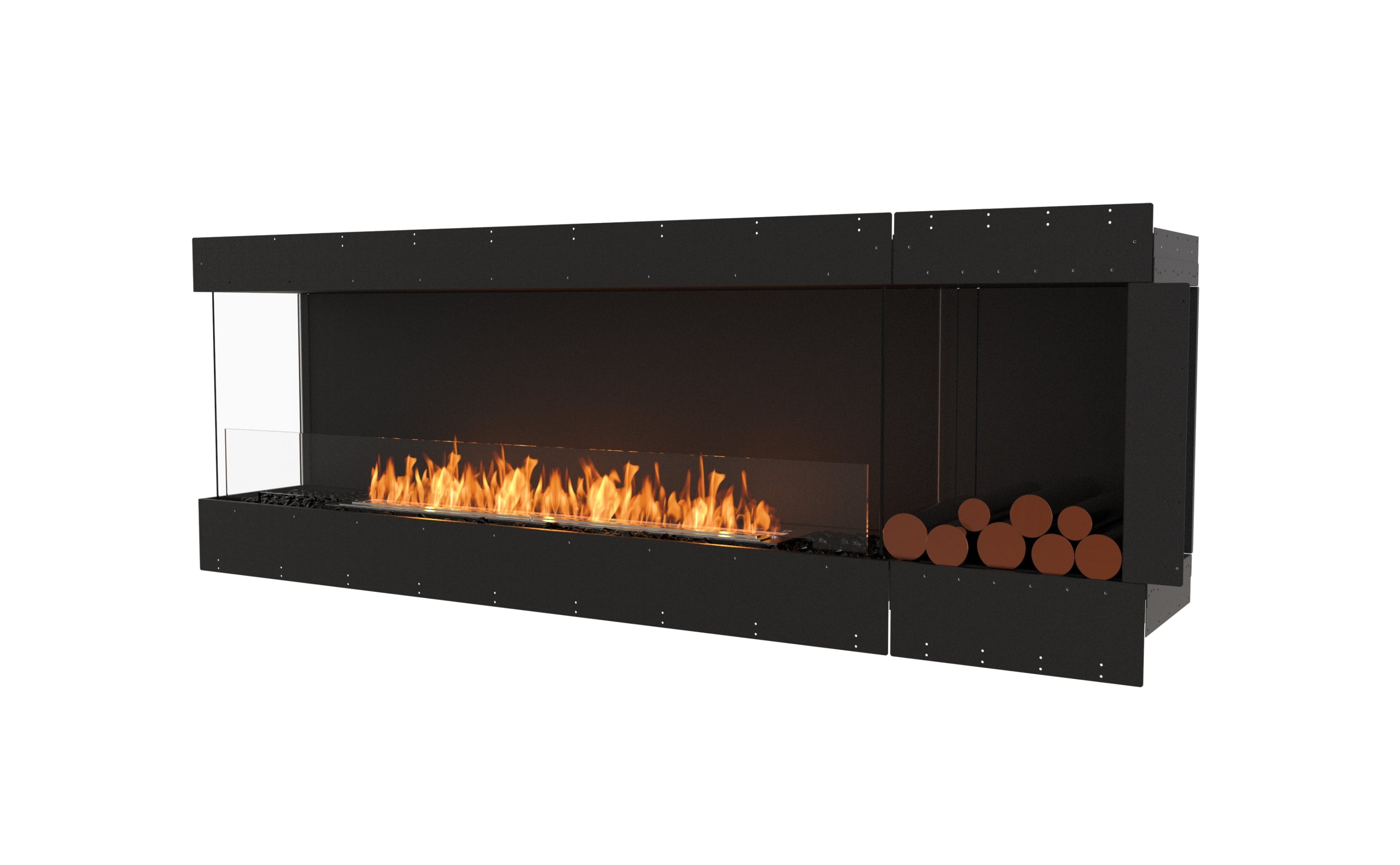EcoSmart Fire Flex 86LC.BXR Left Corner Fireplace Insert