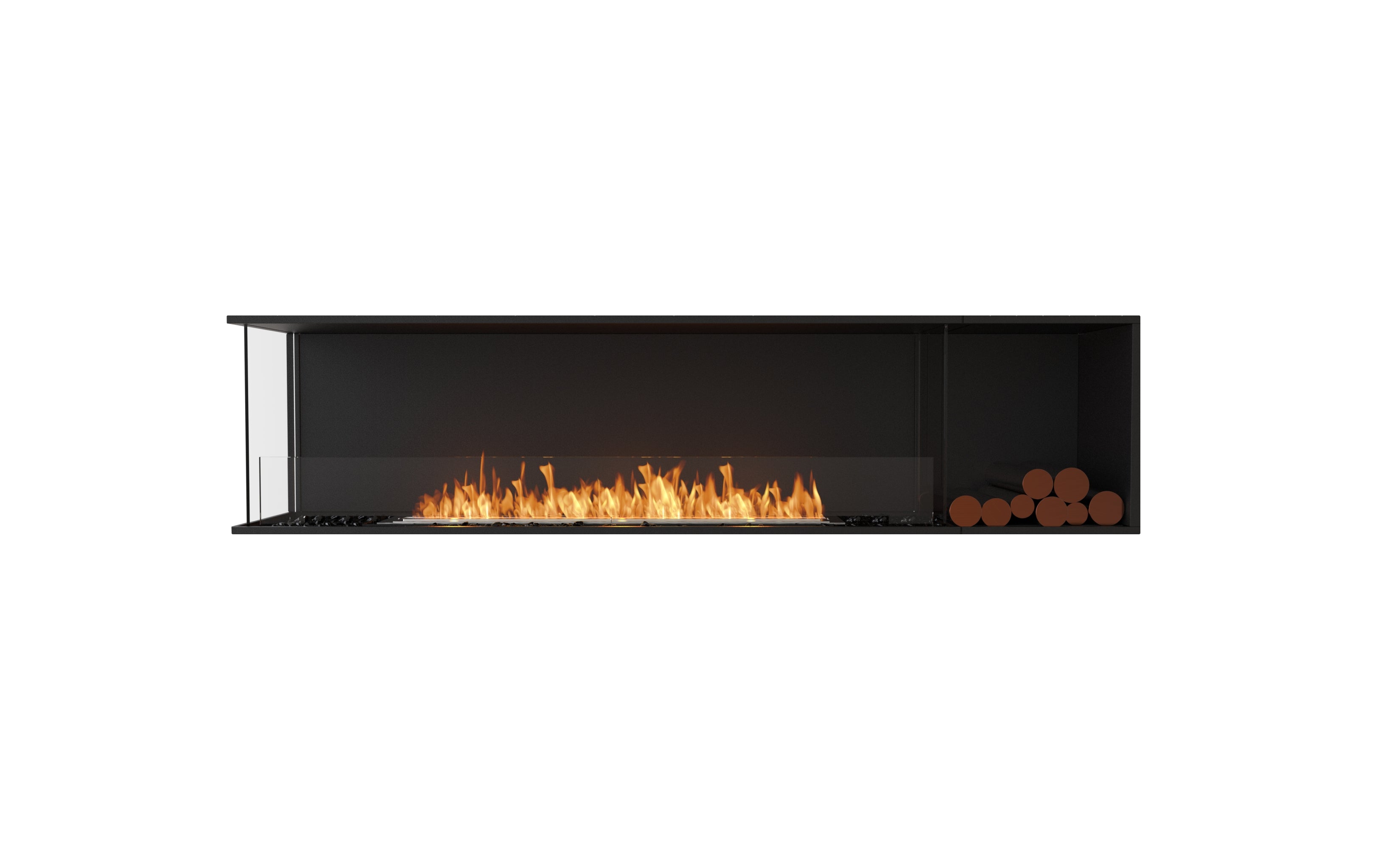 EcoSmart Fire Flex 86LC.BXR Left Corner Fireplace Insert