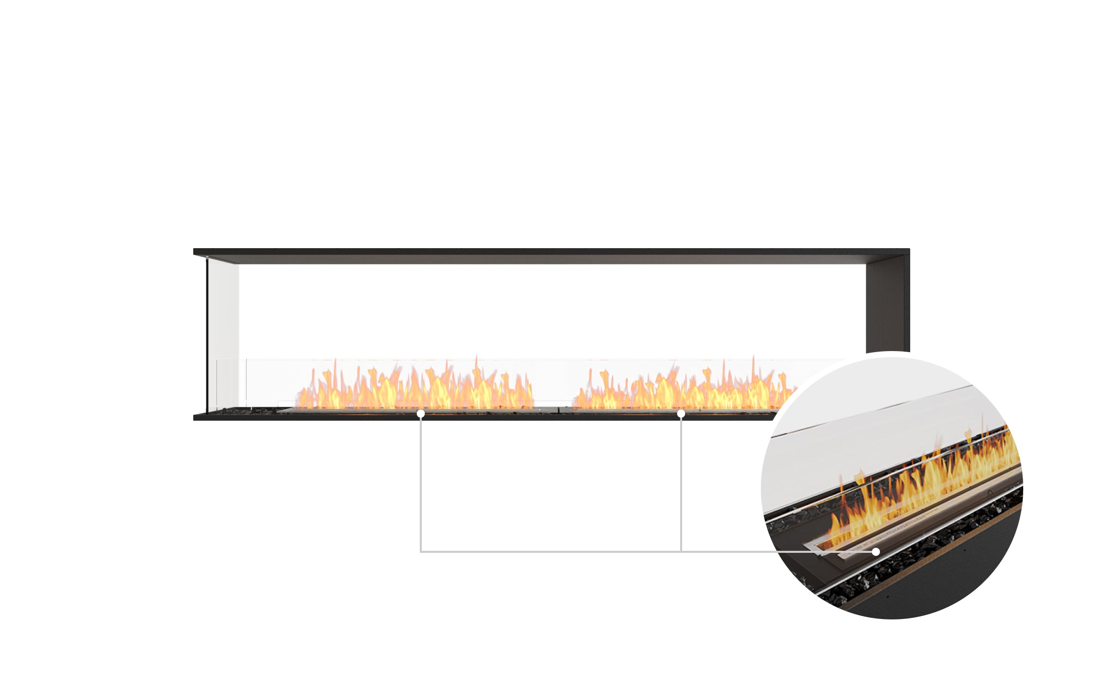 EcoSmart Fire Flex 86PN Peninsula Fireplace Insert