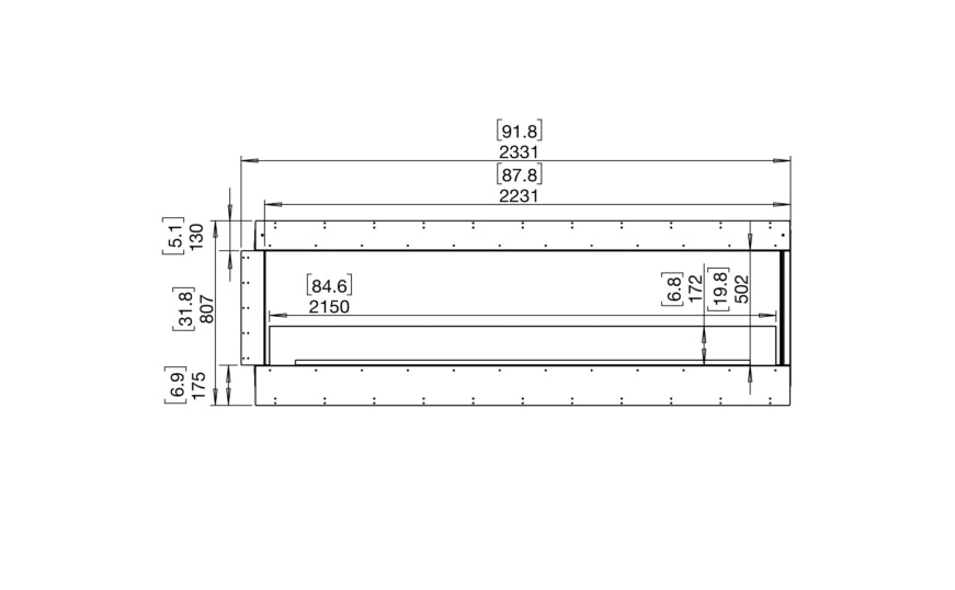 EcoSmart Fire Flex 86RC Right Corner Fireplace Insert