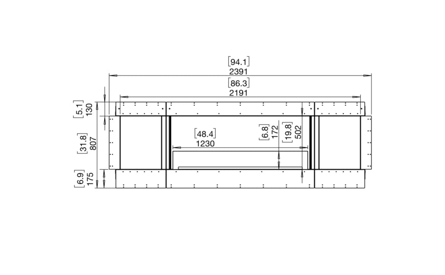 EcoSmart Fire Flex 86SS.BX2 Single Sided Fireplace Insert