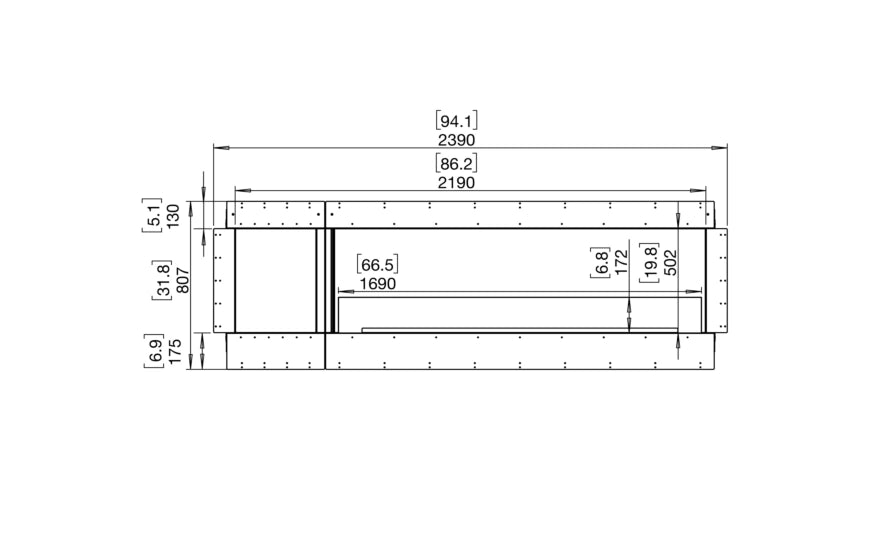 EcoSmart Fire Flex 86SS.BXL Single Sided Fireplace Insert
