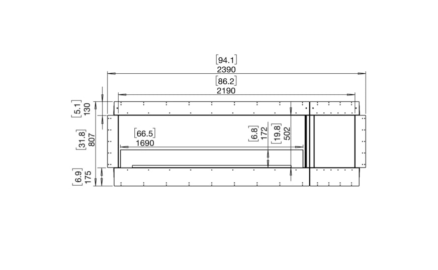 EcoSmart Fire Flex 86SS.BXR Single Sided Fireplace Insert