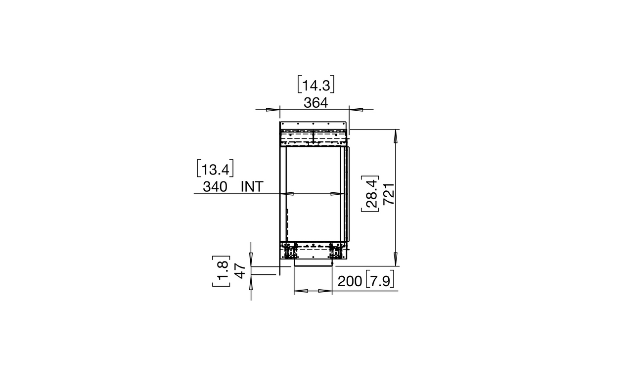 Flex 104RC Right Corner Fireplace Insert