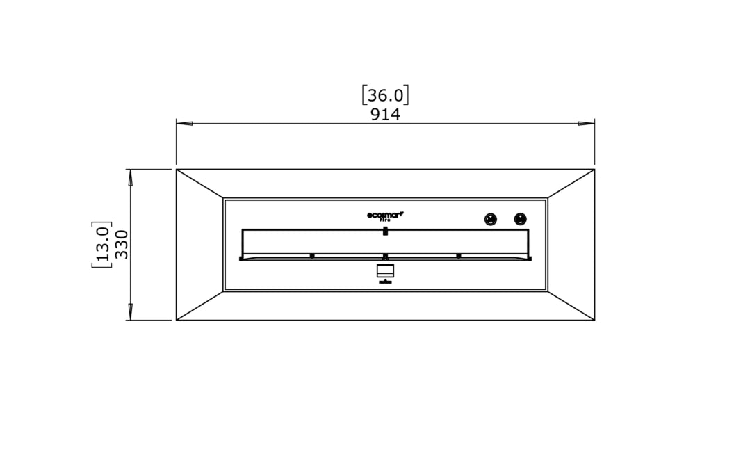 EcoSmart Fire Grate 36 Fireplace Grate