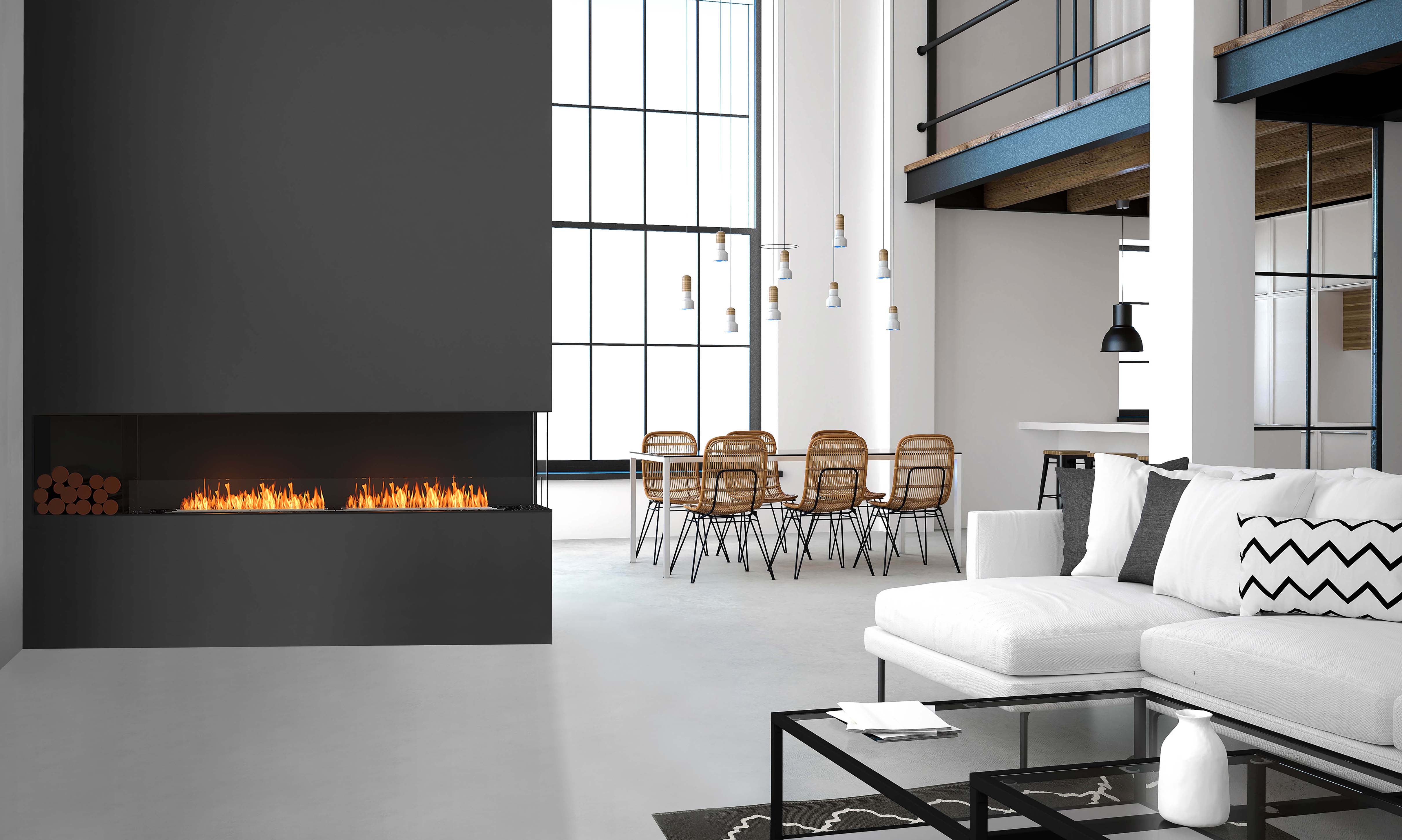 EcoSmart Fire Flex 68RC.BXL Right Corner Fireplace Insert