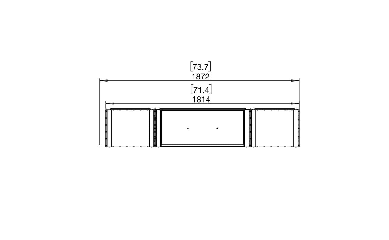 Flex 68RC.BX2 Right Corner Fireplace Insert