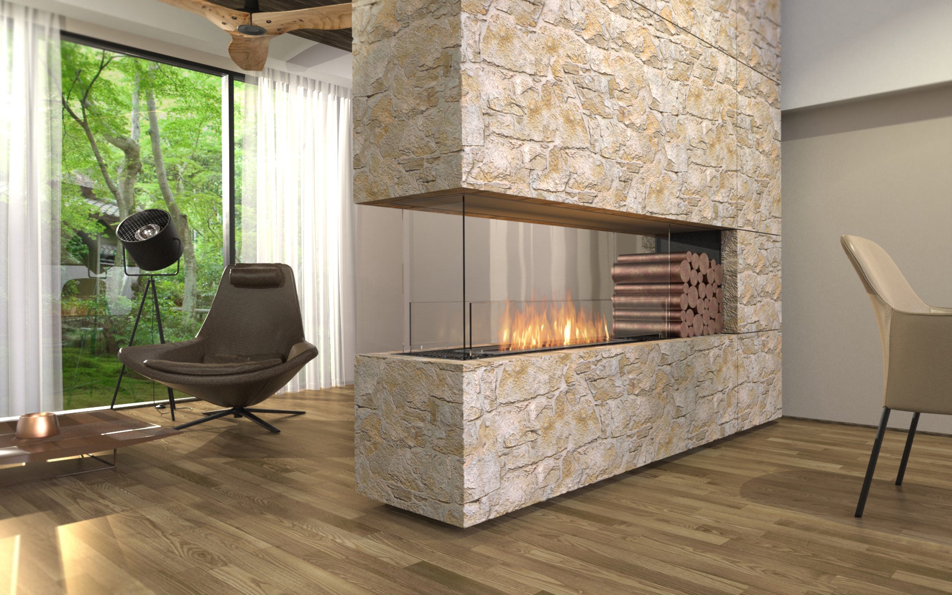 EcoSmart Fire Flex 122PN Peninsula Fireplace Insert